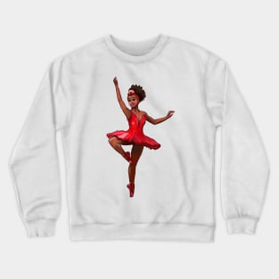 African American Ballerina Black girl dancing Ballet Dance Brown skin Ballerina Crewneck Sweatshirt